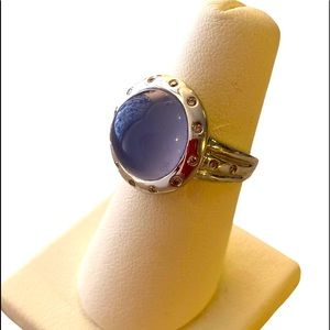 ESTATE SALE 14K LAVENDER CHALCEDONY RING